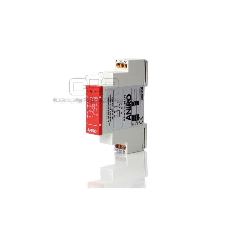Interface relay, Contacts: 1x16A AC1, Power supply: 24V AC / DC and 230VAC